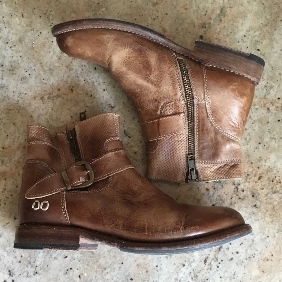 Bed Stu Cobbler Series Becca Tan Leather Rustic Ankle Boots - Picture 9 of 14